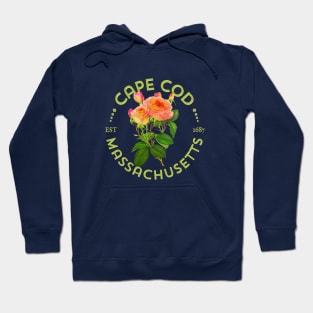 Cape Cod Massachusetts Floral Roses For Women Girls Gardeners Souvenir Hoodie